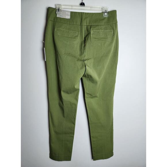 Soft Surroundings Skiny Ankle Pull on Pant olive green sz M/T pockets office nwt - Picture 4 of 11